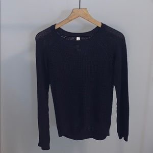 Navy Woven Sweater